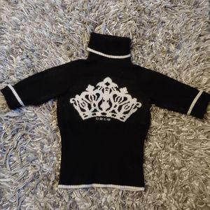 Babe black and white bedazzled sweater